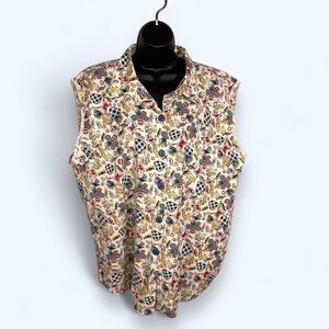 1X VINTAGE SEPARATE ISSUE TEDDY BEAR SLEEVELESS TOP GRANNYCORE